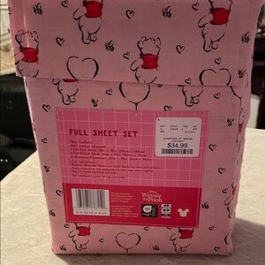 Disney Winnie the Pooh Pink Full Sheet Set